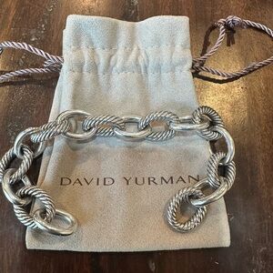 David Yurman Oval Link Chain Bracelet 17 MM Sterling silver